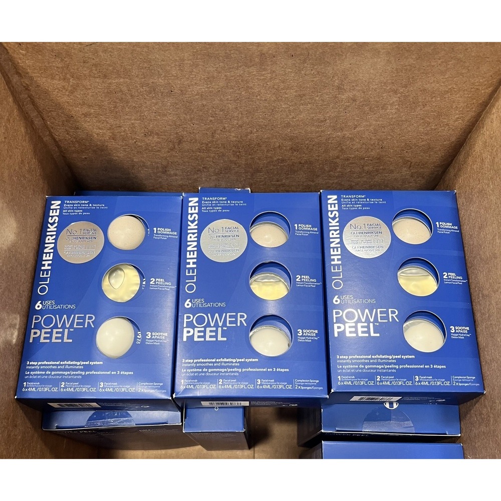 Lot 3 Boxes Ole Henriksen Transform Power Peel  Facial System (6pack) Face Skin